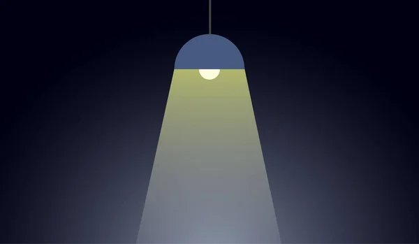 Lámpara de techo negra colgando. Ilustración vectorial EPS 10 — Vector de stock