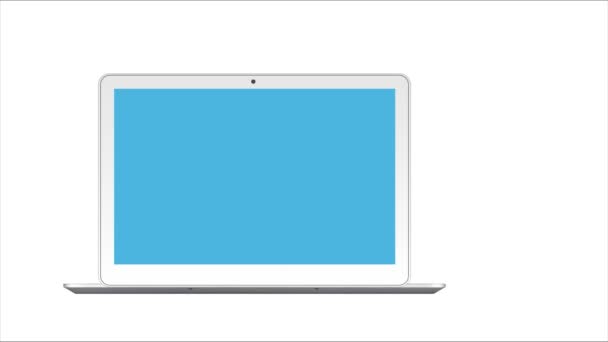 Live Webinar koncept žádný notebook obrazovku. Lze použít pro obchodní koncept. 4k animovaný — Stock video