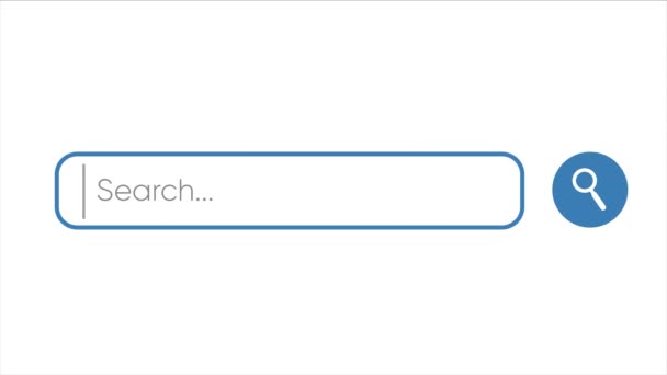 Search Bar Blank Animated Clean White Blank with Text Box For Searching Database Or Browser — Stock Video