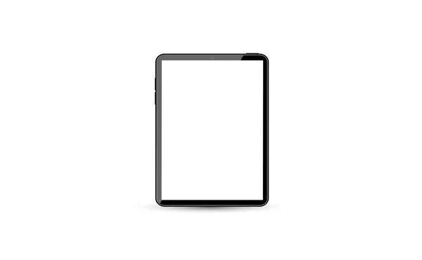 Black tablet mockup with blank screen. Responsive screen to display your mobile web site design. Vector — Wektor stockowy