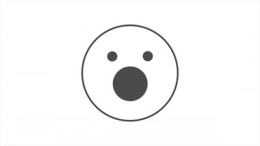 Uygulamalar ya da reklam reklamları için renkli döngü emoji arkaplanı. Ekranına hayat getiriyor. Eğlenceli karakter hareketi grafiği