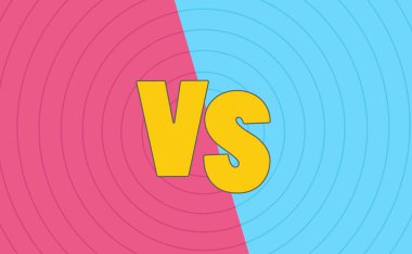 Arka plan konseptine karşı. Spor ve oyunlar için VS harfleri. Vektör.