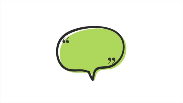 Animation for text concept design. Communication concept. Chat speech bubble. — Stock Video