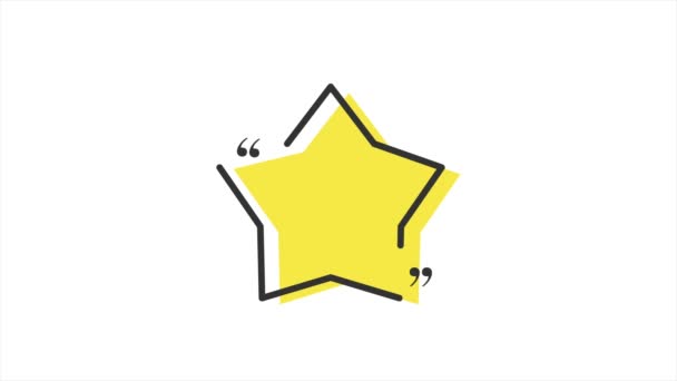 Quote video background star shape. Quote frame animated. Video typography design. — Stock Video