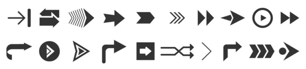 Web Arrows definir ícones. Ícone de seta. Coleção vetorial de seta. Flechas modernas. —  Vetores de Stock