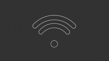 Beyaz arka planda Wi fi simgesi. Dijital teknoloji. Hareket