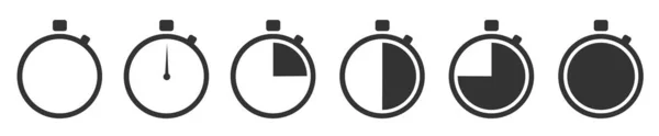 Timers ajustados em fundo branco. Ícone do temporizador Web. —  Vetores de Stock