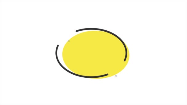 Cita fondo animado amarillo. Citar plantilla animada marco. Diseño de tipografía de vídeo. — Vídeo de stock