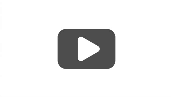 Video sign for media player. Animated icon design. Template design. — Stock Video