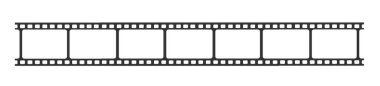 Sinema şablonları. Olumsuz ve net, medya film şeridi. Film rulo vektörü, film 35 mm, slayt film çerçevesi