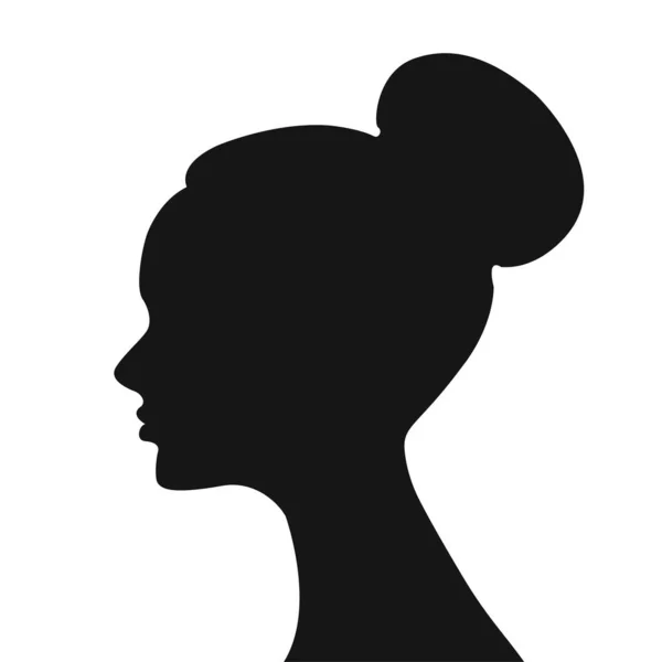 Belle silhouette femme isoler sur fond blanc. Modèle de mode. — Image vectorielle