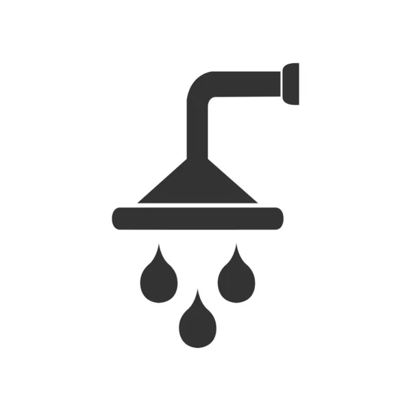 Ícone de torneira de água para empresa de encanamento. Vetor — Vetor de Stock