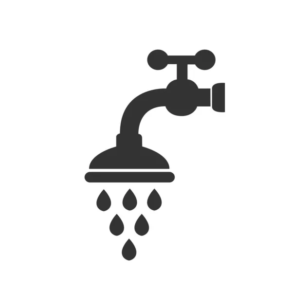 Logotipo da torneira de água para a empresa de encanamento. Vetor — Vetor de Stock
