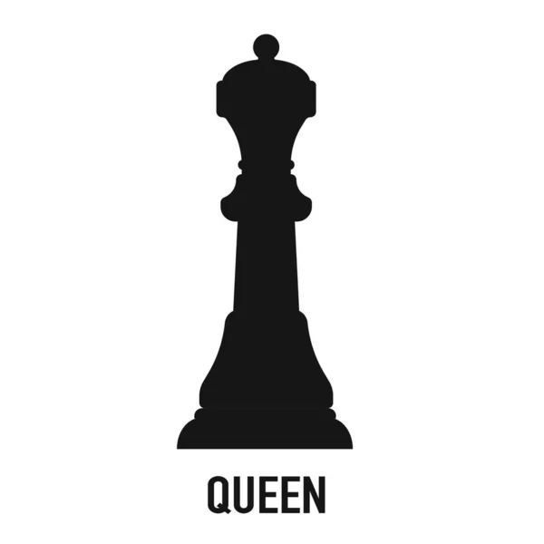 Schaakstuk Koningin op wit en zwart. Vectorillustratie. — Stockvector