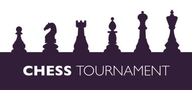 Satranç turnuvası poster şablonu. Spor oyun broşürü tasarımı.