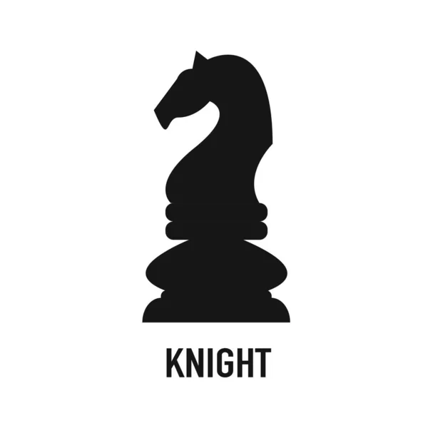 Black Chess Knight Kůň silueta logo design — Stockový vektor