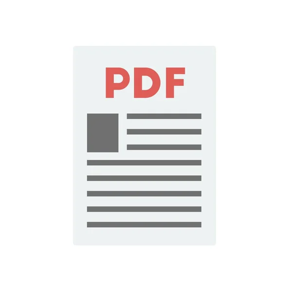 Плоский стиль дизайна. иконка векторного pdf, изолированная на белом, иконка pdf. — стоковый вектор