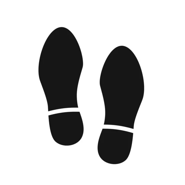 Calçado Casual impressão preta isolado em branco. Eps 10 — Vetor de Stock
