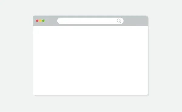 Moderní design okna prohlížeče izolovaný na tmavě šedém pozadí. Webové okno obrazovky. — Stockový vektor