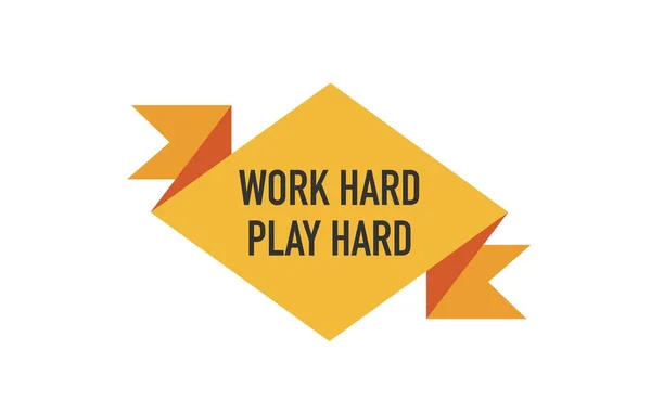 Werk hard spelen harde hand getrokken inscriptie. Vectormotiverend citaat. — Stockvector