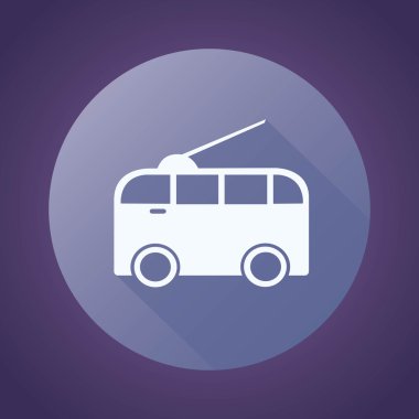 Yuvarlak troleybüs simgesi onsoft Menekşe arka plan