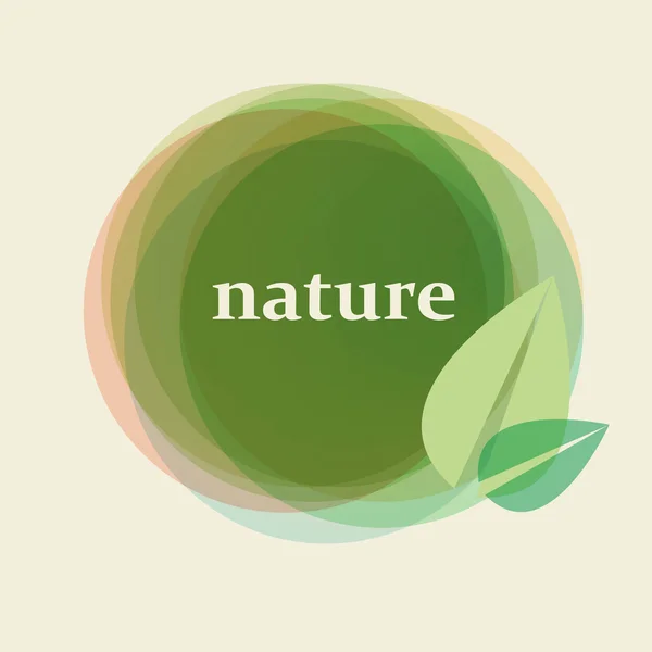 Natuur embleme. Organische teken. — Stockvector