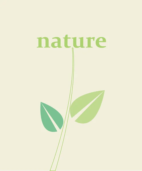 Logotipo da natureza. Sinal Eco com folhas de flor — Vetor de Stock