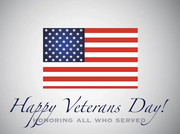 Happy veterans day. Honoring all who served — Stock Vector