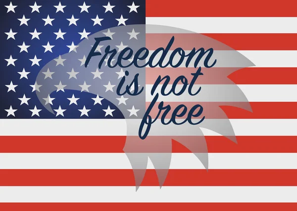 Freedpm δεν είναι δωρεάν. ΗΠΑ Βετεράνοι Ημέρα. — Διανυσματικό Αρχείο