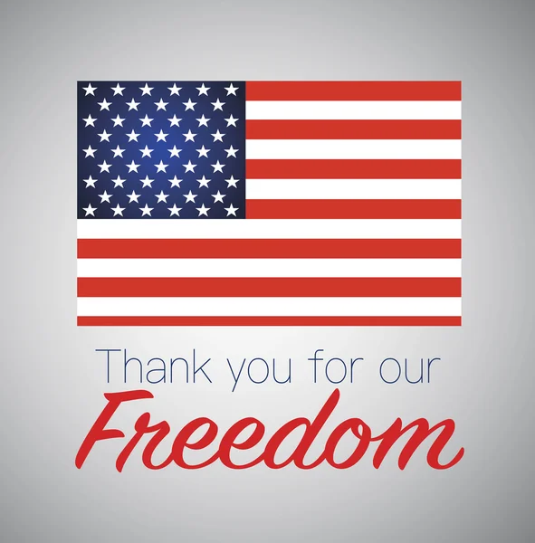 Gracias por la libertad. Día de los veteranos. Día de independencia . — Archivo Imágenes Vectoriales