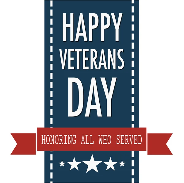 Feliz cita del día de los veteranos para el Día del Veterano en EE.UU. — Archivo Imágenes Vectoriales