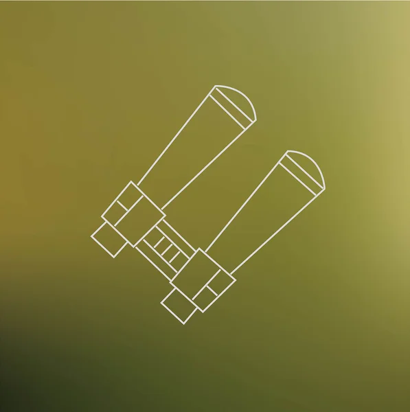 Binocularus icona linea sottile isolata su sfondo sfocato — Vettoriale Stock