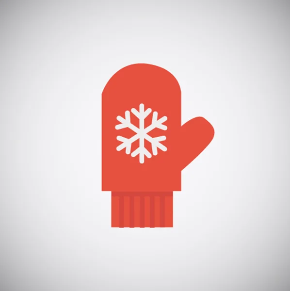 Christmas Red glove icon — Stock Vector