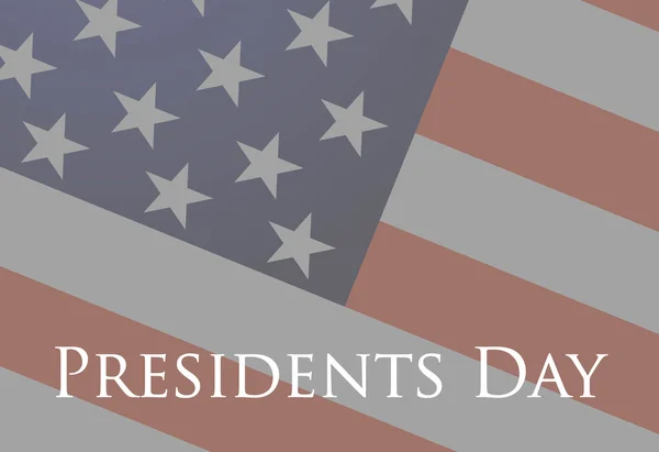 Bandeira do Dia dos Presidentes na Bandeira Americana — Vetor de Stock