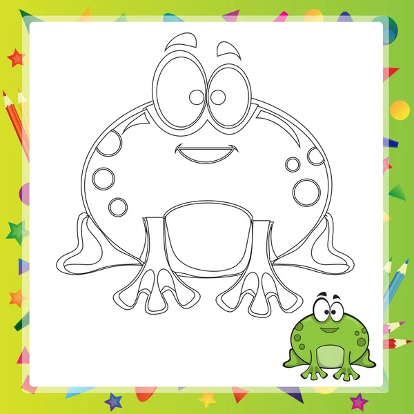 Illustration de grenouille dessin animé — Image vectorielle