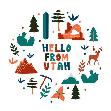 Amerikan koleksiyonu. Utah temalı merhaba. Durum Sembolleri