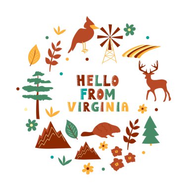Amerikan koleksiyonu. Virginia temalı merhaba. Durum Sembolleri