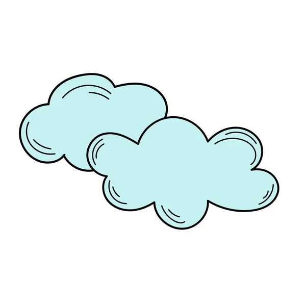 Esboço Nuvens Ilustração Vetorial Ícone Doodle Nuvens Ícone Desenhado Mão — Vetor de Stock