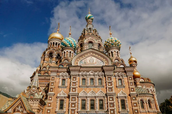 Igreja Salvador Sangue Derramado Pôr Sol São Petersburgo Rússia Valor — Fotografia de Stock