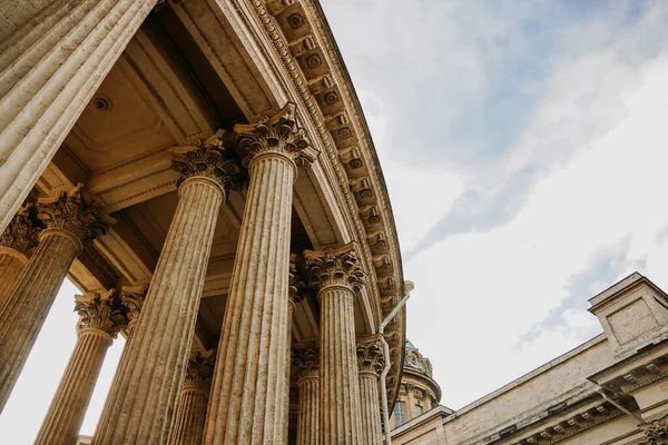 Old columns of the Kazan Cathedral in St. Petersburg. St Petersburg, Russia Royalty Free Stock Images