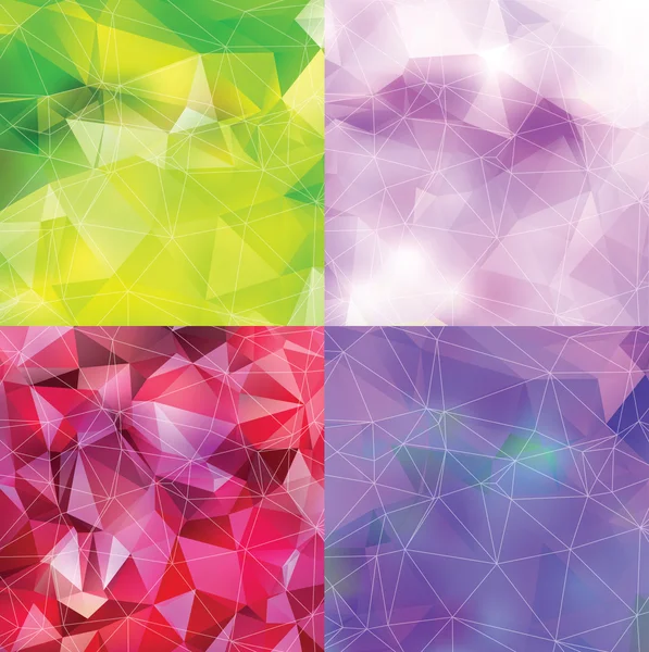Abstract triangle backgrounds set — Stock Vector