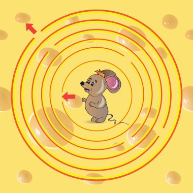 doolhof met muis een