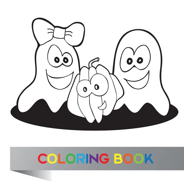 Coloring book Halloween — Stock Vector