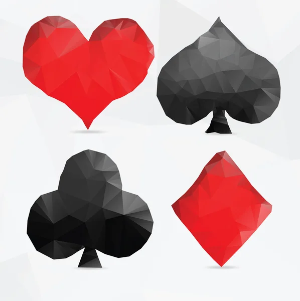 Komplet kart do gry w stylu nowoczesnym trójkąt — Wektor stockowy