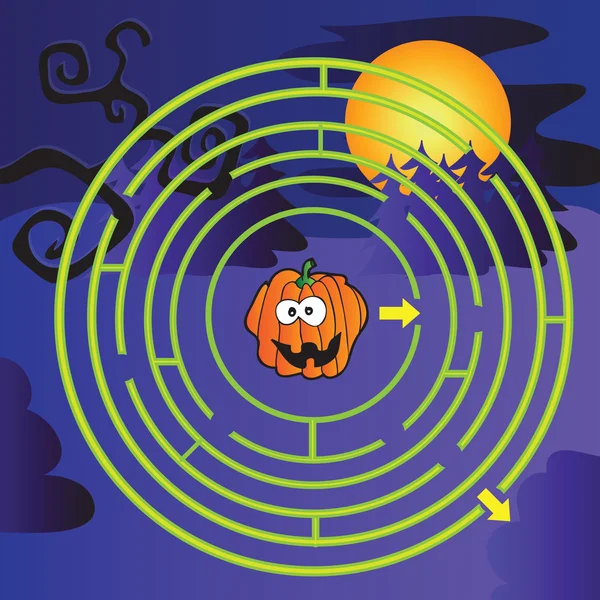 Labyrinthe Halloween — Image vectorielle