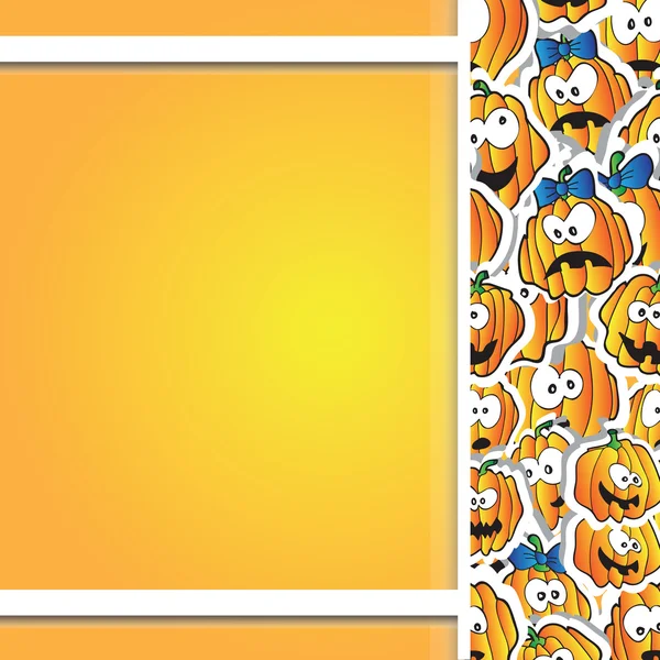 Citrouilles d'Halloween - carte de vacances — Image vectorielle