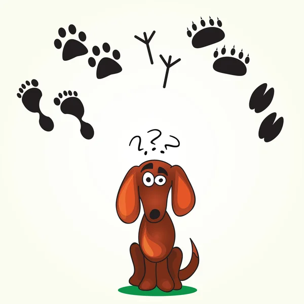 Lindo juego de perro — Vector de stock