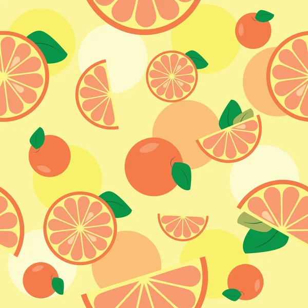 Seamless pattern with orange — Stock Vector