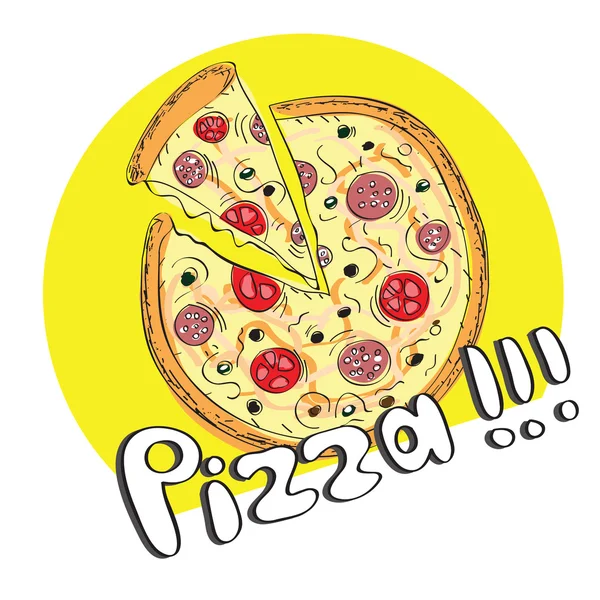 Pizza vector illustration — Stock Vector