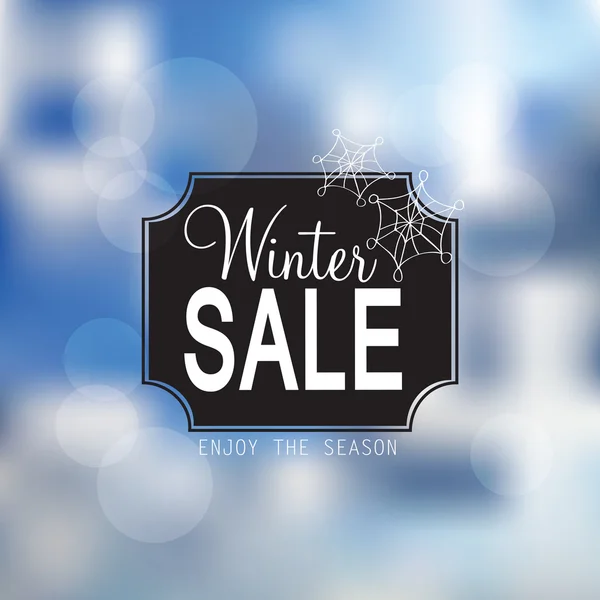 Vector winter sale poster — Stock Vector